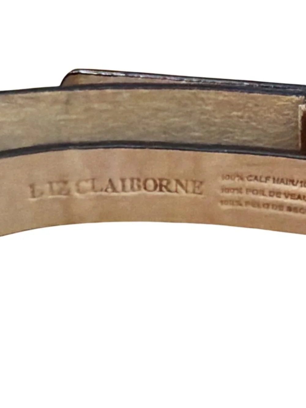Vintage Liz Claiborne Calf Hair Giraffe Print Belt Pig Suede Leather Sz Large